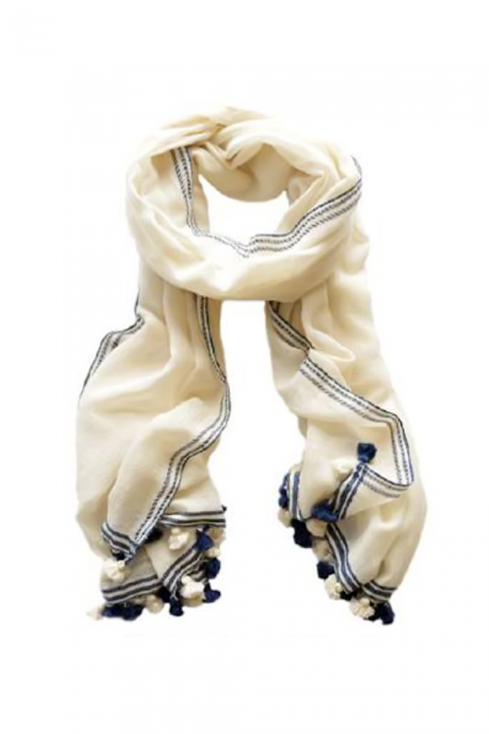 100% Cotton Jacquard Handloom Woven Scarf