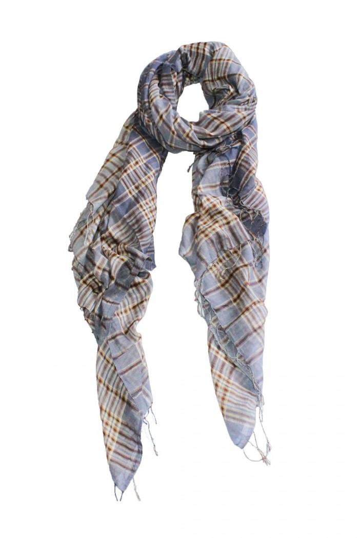 80% Cotton + 20% Silk Handloom Woven Scarf