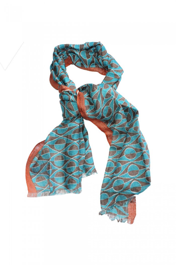 100% Linen Printed Scarf