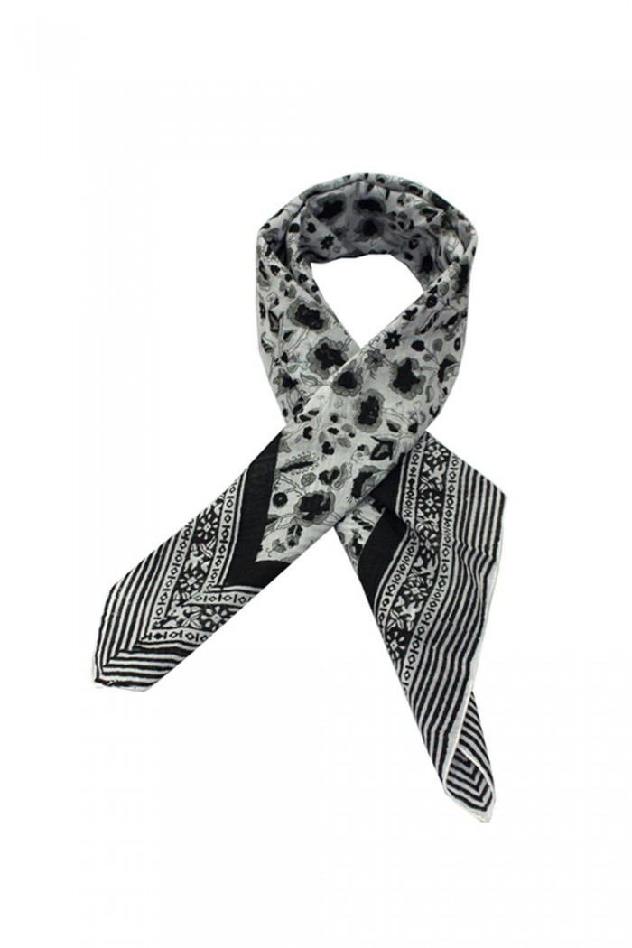 100% Cotton Block Printed Square Scarf