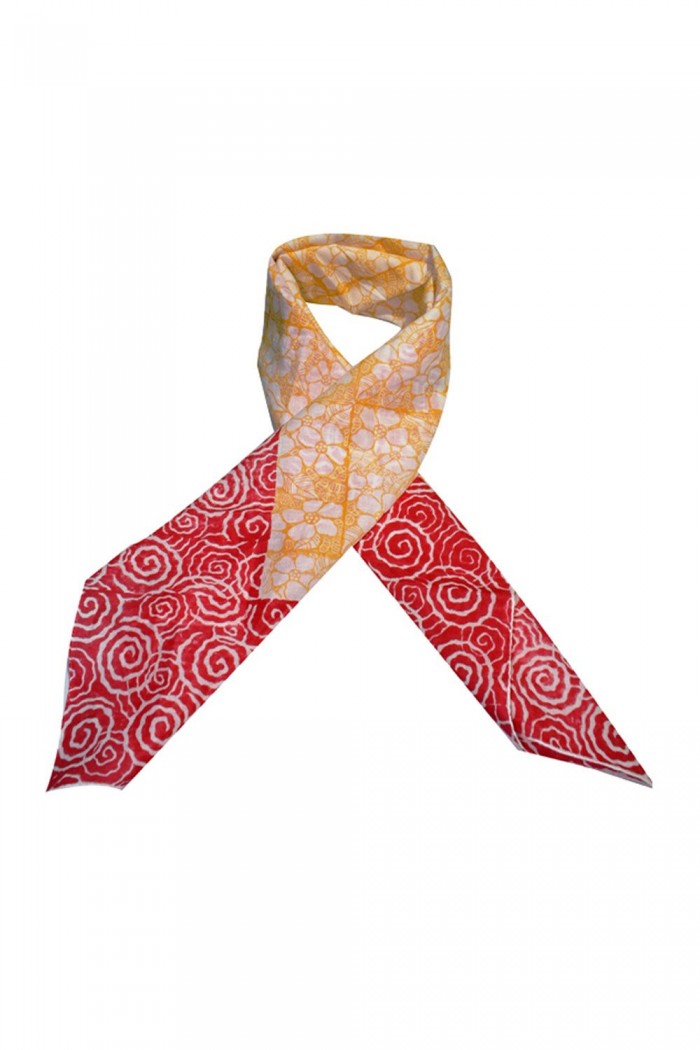 100% Cotton Block Printed Square Scarf