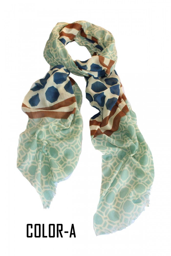 100% Cotton Twill Screen Printed Scarf