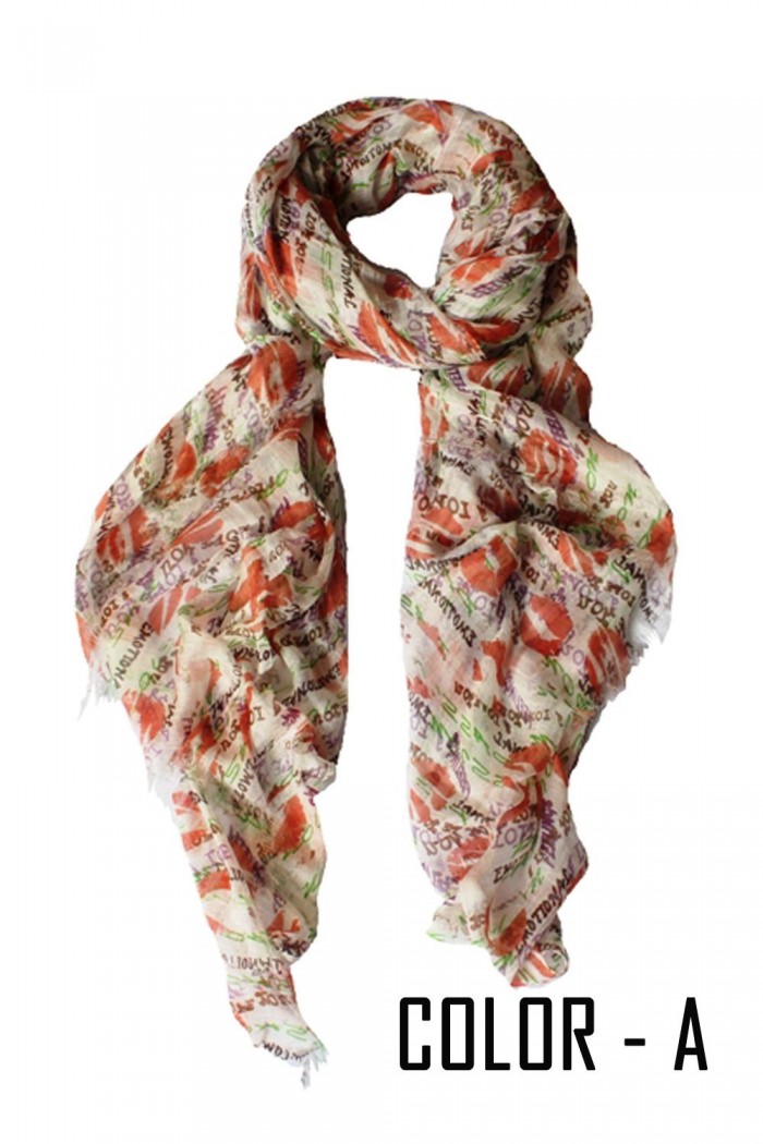 Silk Modal Screen Printed Scarf