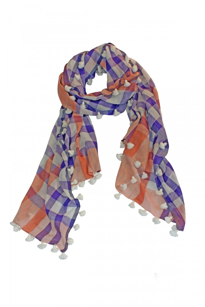 100% Fine Cotton Handloom Woven Scarf